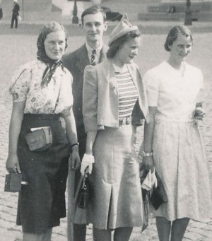 Mary and John Gillham with their cousins Stella and Marjorie in Brussels, 1939