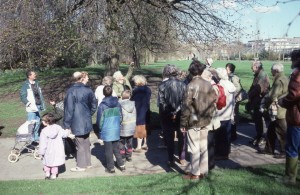Mary Gillham in Bute Park, 1991