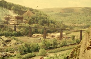 Taff's Well viaduct from Castell Coch, May 1960s
