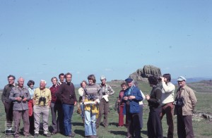 The Merthyr Naturalists marshalled for a gull count. Skokholm. 1979
