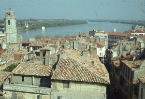 View of Rhone from Arles Roman area