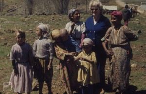 Berber girls of the Mid Atlas with Teacher Nancy Thomas, Timahdite, 1972