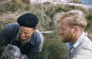Dom Serventy, Bill Mollison, mutton bird chick. Fisher Island