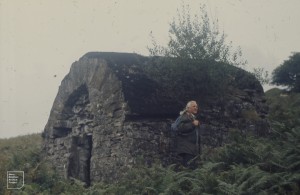 Baltic Quarry Powderhouse. Salix and Crataegus on roof, 1973. Jack Evans