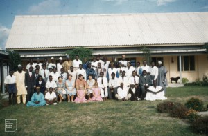 Minna Rural Education College (R.E.C.) Staff change over farewell party with Jeanne and I. Nigeria 1960