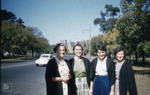 Self, Prue, Diana and Frances, the 4 tutors at University Women's College, 1958.