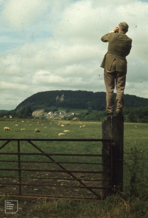 Syd Johnson filming Taff Gorge for East Glamorgan film, 1970s